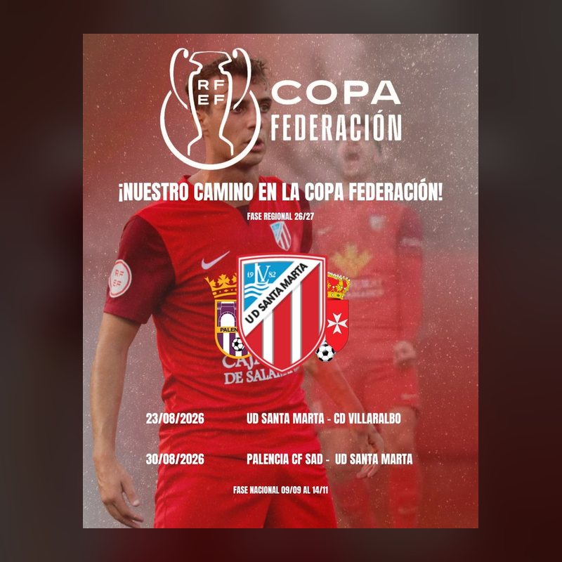 Cartel de la Copa Federación diseñado para UD Santa Marta