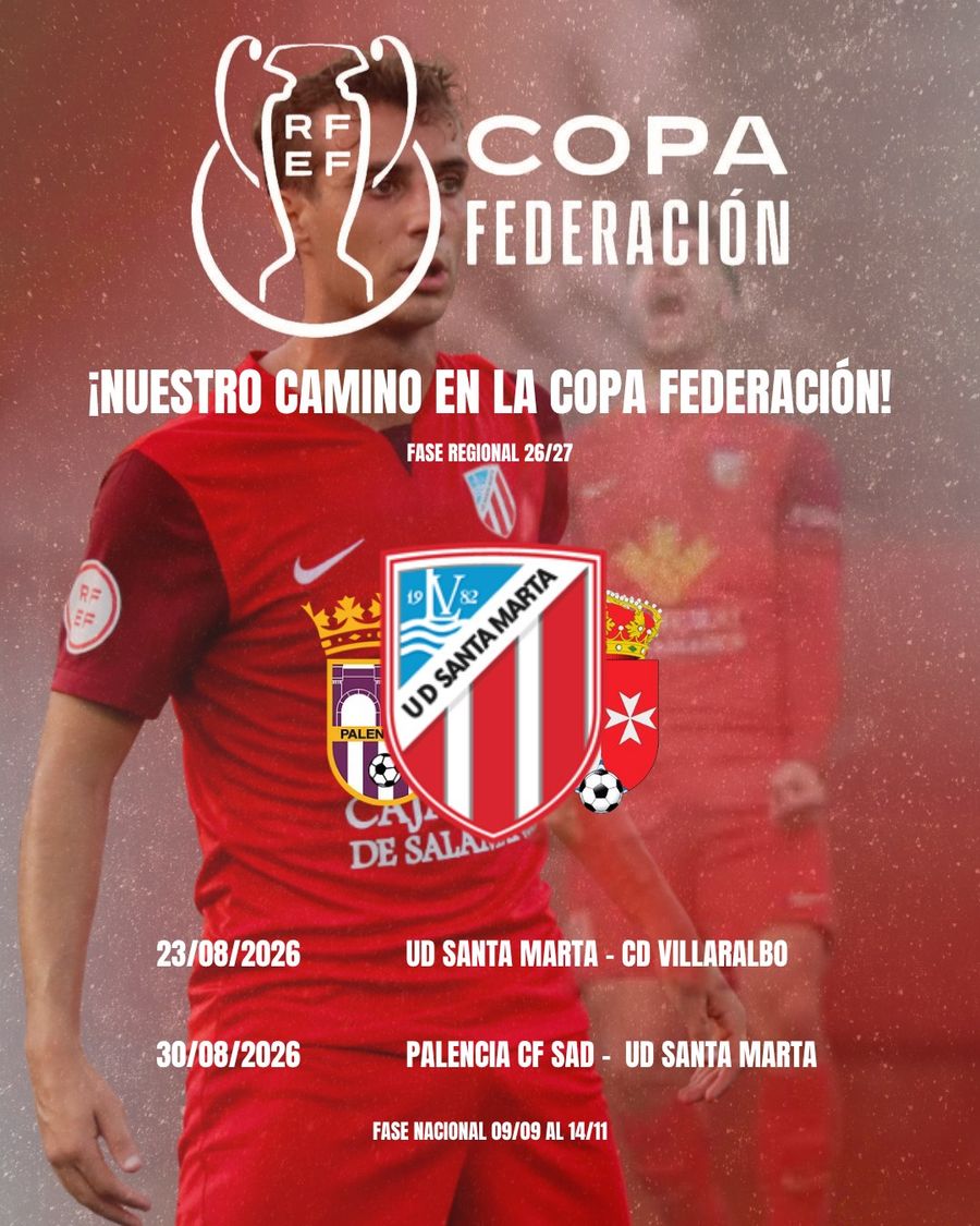 Cartel de la Copa Federación diseñado para UD Santa Marta